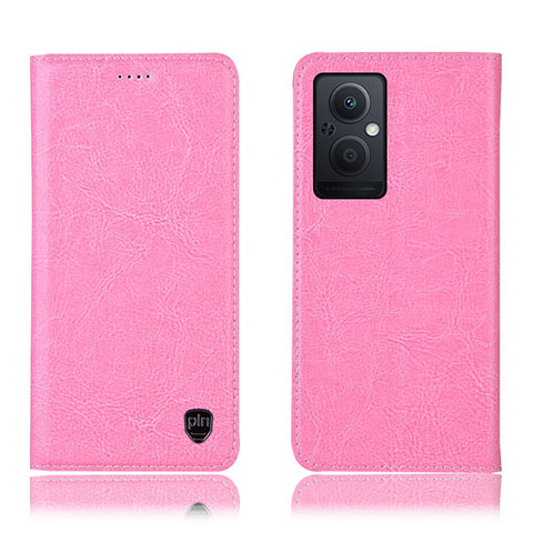 Handytasche Stand Schutzhülle Flip Leder Hülle H04P für Oppo A96 5G Rosa