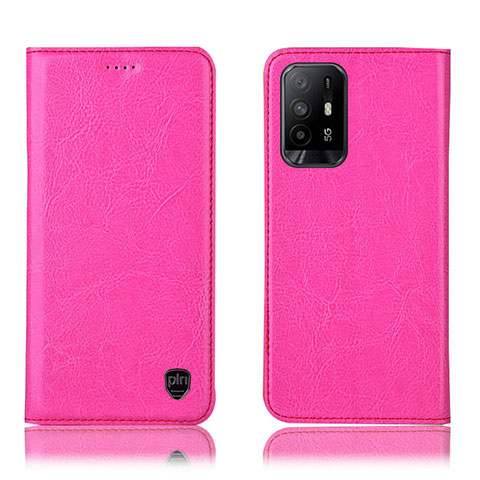 Handytasche Stand Schutzhülle Flip Leder Hülle H04P für Oppo Reno5 Z 5G Pink