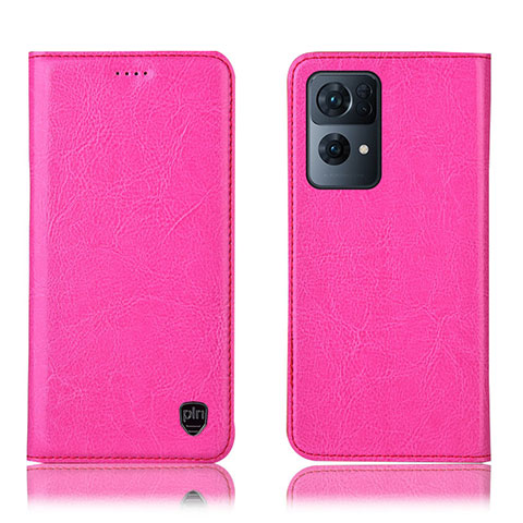 Handytasche Stand Schutzhülle Flip Leder Hülle H04P für Oppo Reno7 Pro 5G Pink