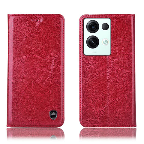 Handytasche Stand Schutzhülle Flip Leder Hülle H04P für Oppo Reno8 Pro 5G Rot