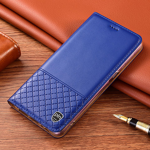 Handytasche Stand Schutzhülle Flip Leder Hülle H04P für Samsung Galaxy S21 5G Blau