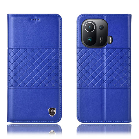 Handytasche Stand Schutzhülle Flip Leder Hülle H04P für Xiaomi Mi 11 Pro 5G Blau