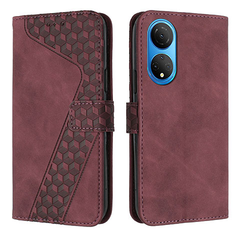 Handytasche Stand Schutzhülle Flip Leder Hülle H04X für Huawei Honor X7 Rot