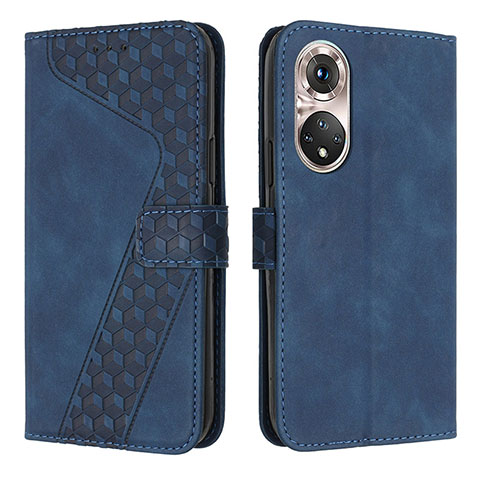 Handytasche Stand Schutzhülle Flip Leder Hülle H04X für Huawei P50 Pro Blau