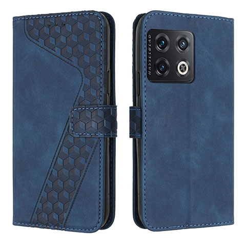 Handytasche Stand Schutzhülle Flip Leder Hülle H04X für OnePlus 10T 5G Blau