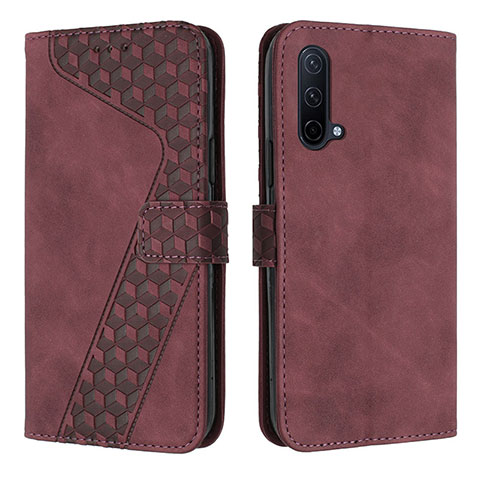 Handytasche Stand Schutzhülle Flip Leder Hülle H04X für OnePlus Nord CE 5G Rot