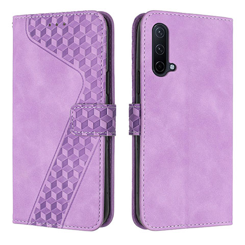 Handytasche Stand Schutzhülle Flip Leder Hülle H04X für OnePlus Nord CE 5G Violett