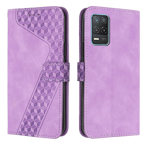 Handytasche Stand Schutzhülle Flip Leder Hülle H04X für Realme 8s 5G Violett