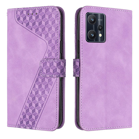 Handytasche Stand Schutzhülle Flip Leder Hülle H04X für Realme Narzo 50 Pro 5G Violett