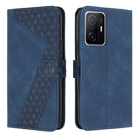 Handytasche Stand Schutzhülle Flip Leder Hülle H04X für Xiaomi Mi 11T Pro 5G Blau