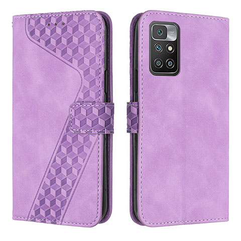 Handytasche Stand Schutzhülle Flip Leder Hülle H04X für Xiaomi Redmi 10 4G Violett