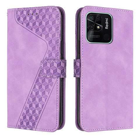 Handytasche Stand Schutzhülle Flip Leder Hülle H04X für Xiaomi Redmi 10 India Violett