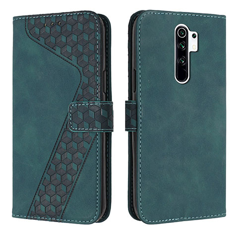 Handytasche Stand Schutzhülle Flip Leder Hülle H04X für Xiaomi Redmi 9 Prime India Grün