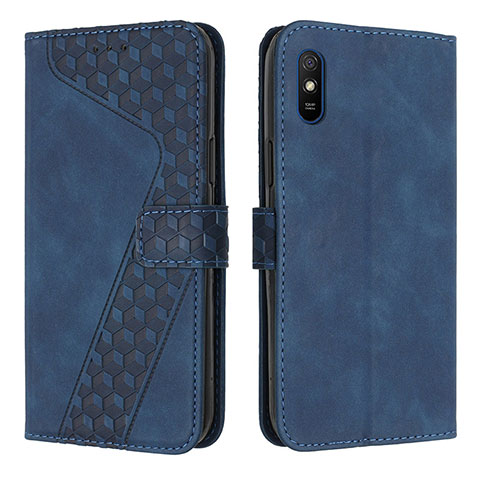 Handytasche Stand Schutzhülle Flip Leder Hülle H04X für Xiaomi Redmi 9A Blau