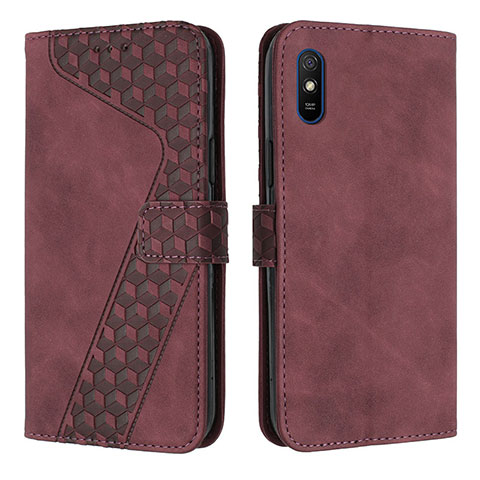 Handytasche Stand Schutzhülle Flip Leder Hülle H04X für Xiaomi Redmi 9A Fuchsie