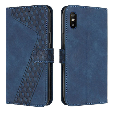 Handytasche Stand Schutzhülle Flip Leder Hülle H04X für Xiaomi Redmi 9i Blau