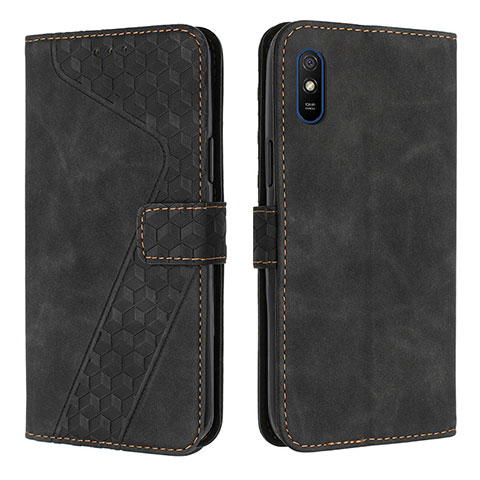 Handytasche Stand Schutzhülle Flip Leder Hülle H04X für Xiaomi Redmi 9i Schwarz