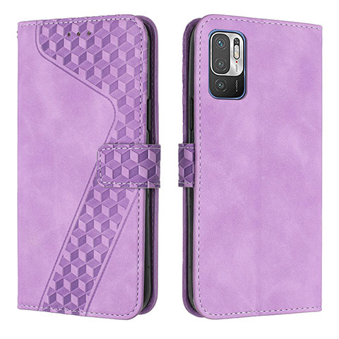 Handytasche Stand Schutzhülle Flip Leder Hülle H04X für Xiaomi Redmi Note 10 5G Violett