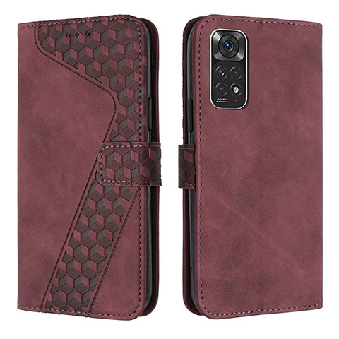 Handytasche Stand Schutzhülle Flip Leder Hülle H04X für Xiaomi Redmi Note 11 4G (2022) Fuchsie