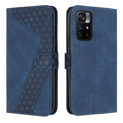 Handytasche Stand Schutzhülle Flip Leder Hülle H04X für Xiaomi Redmi Note 11 5G Blau