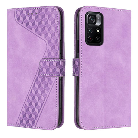 Handytasche Stand Schutzhülle Flip Leder Hülle H04X für Xiaomi Redmi Note 11 5G Violett