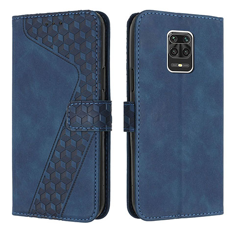 Handytasche Stand Schutzhülle Flip Leder Hülle H04X für Xiaomi Redmi Note 9 Pro Blau