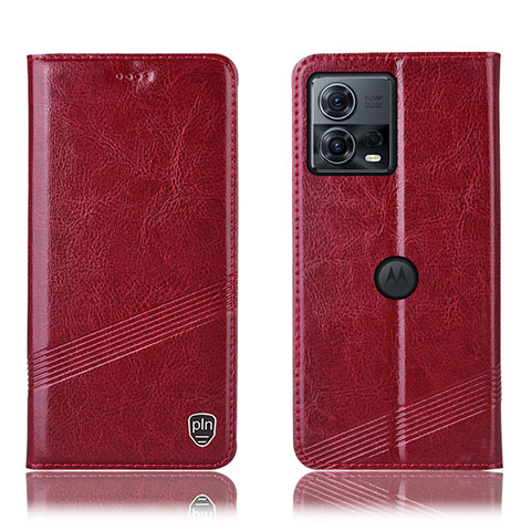 Handytasche Stand Schutzhülle Flip Leder Hülle H05P für Motorola Moto Edge 30 Fusion 5G Rot