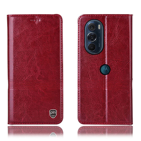 Handytasche Stand Schutzhülle Flip Leder Hülle H05P für Motorola Moto Edge Plus (2022) 5G Rot