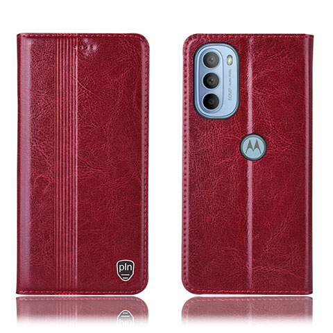 Handytasche Stand Schutzhülle Flip Leder Hülle H05P für Motorola Moto G31 Rot