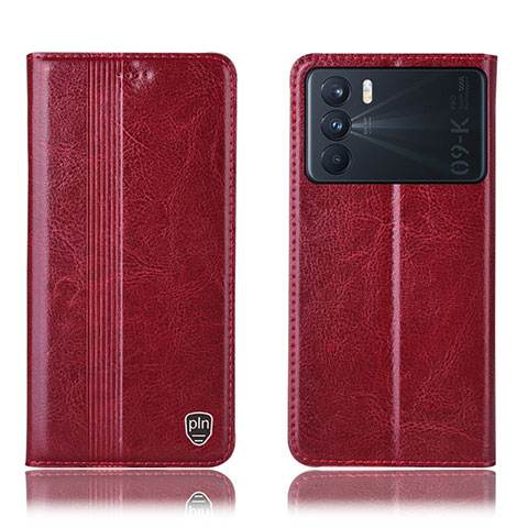 Handytasche Stand Schutzhülle Flip Leder Hülle H05P für Oppo K9 Pro 5G Rot