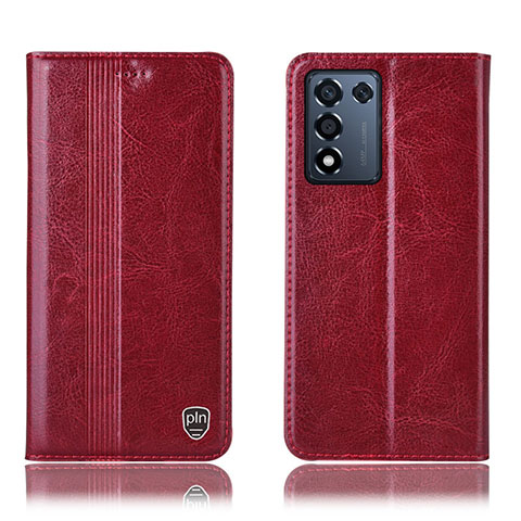 Handytasche Stand Schutzhülle Flip Leder Hülle H05P für Oppo K9S 5G Rot