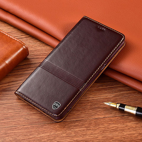 Handytasche Stand Schutzhülle Flip Leder Hülle H05P für Samsung Galaxy A9s Braun