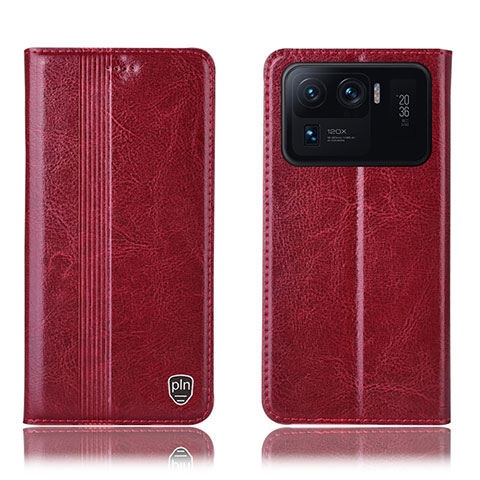 Handytasche Stand Schutzhülle Flip Leder Hülle H05P für Xiaomi Mi 11 Ultra 5G Rot