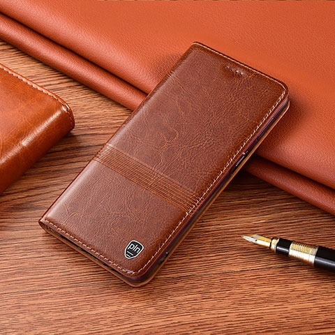 Handytasche Stand Schutzhülle Flip Leder Hülle H05P für Xiaomi Mi Note 10 Lite Hellbraun