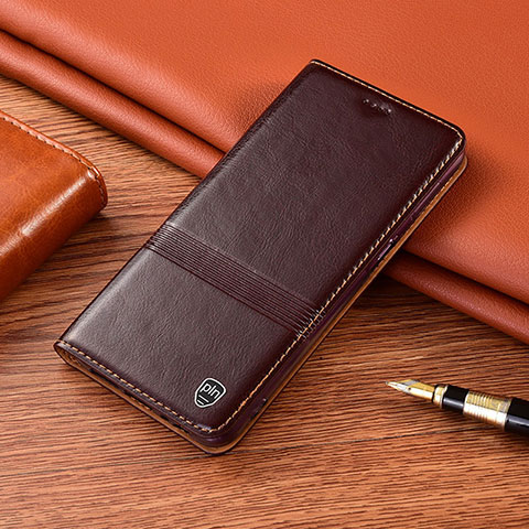 Handytasche Stand Schutzhülle Flip Leder Hülle H05P für Xiaomi Redmi 9AT Braun