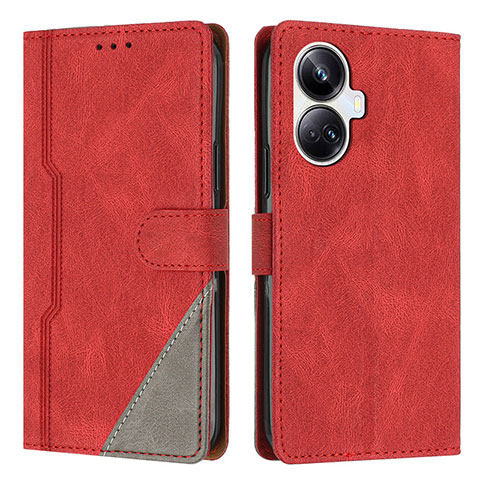 Handytasche Stand Schutzhülle Flip Leder Hülle H05X für Realme 10 Pro+ Plus 5G Rot