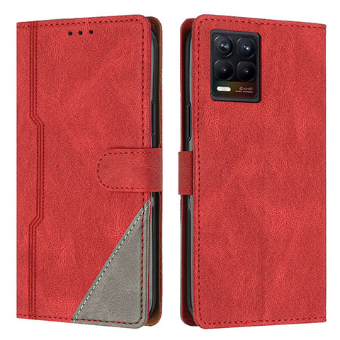 Handytasche Stand Schutzhülle Flip Leder Hülle H05X für Realme 8 4G Rot