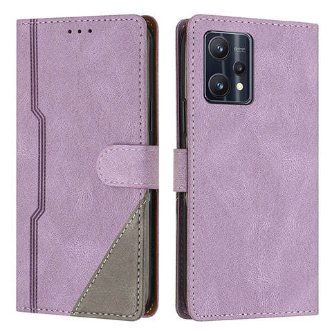 Handytasche Stand Schutzhülle Flip Leder Hülle H05X für Realme 9 4G Violett