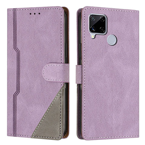 Handytasche Stand Schutzhülle Flip Leder Hülle H05X für Realme C12 Violett