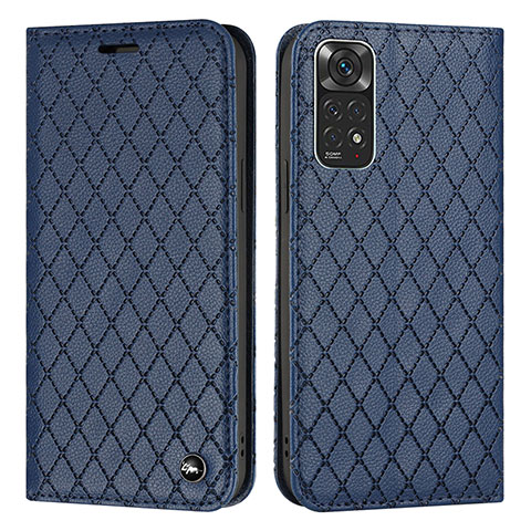 Handytasche Stand Schutzhülle Flip Leder Hülle H05X für Xiaomi Redmi Note 11 4G (2022) Blau