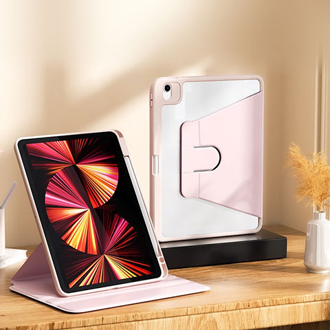 Handytasche Stand Schutzhülle Flip Leder Hülle H06 für Apple iPad Air 4 10.9 (2020) Rosegold