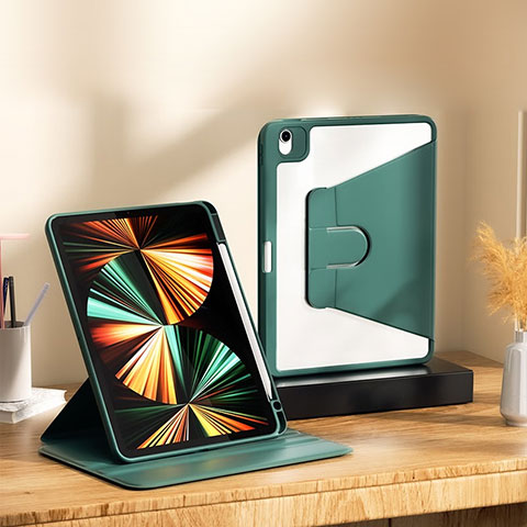 Handytasche Stand Schutzhülle Flip Leder Hülle H06 für Apple iPad Air 5 10.9 (2022) Grün