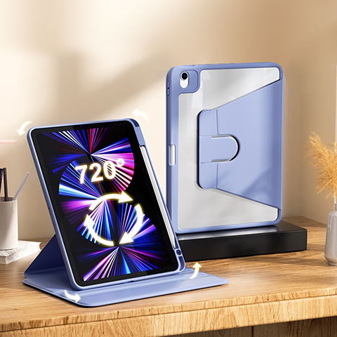 Handytasche Stand Schutzhülle Flip Leder Hülle H06 für Apple iPad Air 5 10.9 (2022) Lavendel Grau