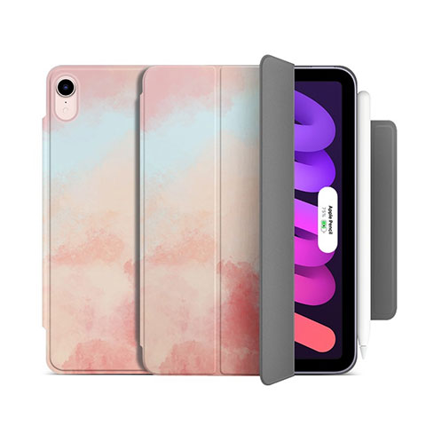 Handytasche Stand Schutzhülle Flip Leder Hülle H06 für Apple iPad Mini 6 Rosa