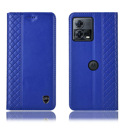 Handytasche Stand Schutzhülle Flip Leder Hülle H06P für Motorola Moto Edge S30 Pro 5G Blau