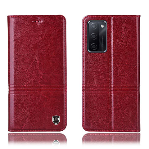 Handytasche Stand Schutzhülle Flip Leder Hülle H06P für Oppo A55S 5G Rot