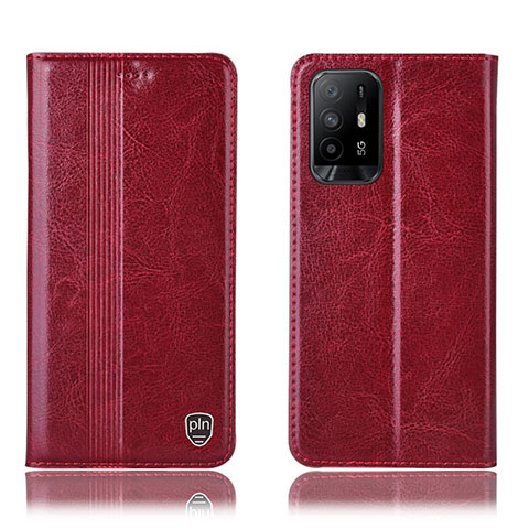 Handytasche Stand Schutzhülle Flip Leder Hülle H06P für Oppo F19 Pro+ Plus 5G Rot