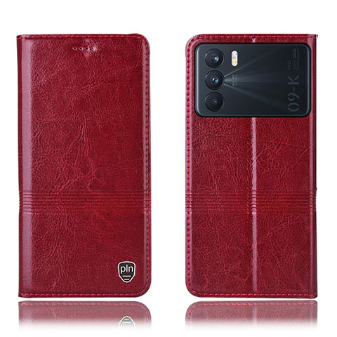 Handytasche Stand Schutzhülle Flip Leder Hülle H06P für Oppo K9 Pro 5G Rot