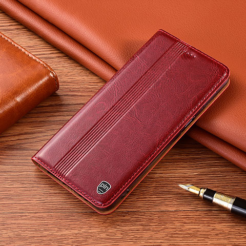 Handytasche Stand Schutzhülle Flip Leder Hülle H06P für Xiaomi Redmi Note 9 Rot