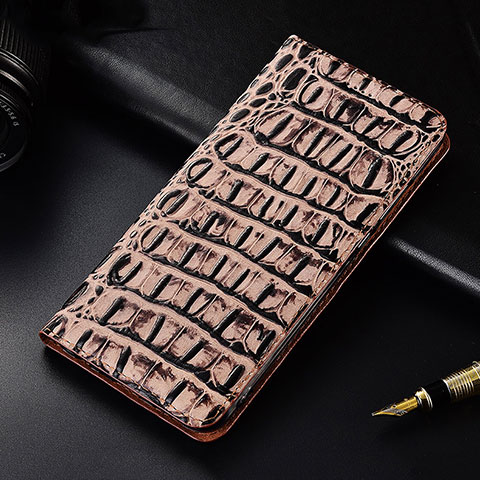 Handytasche Stand Schutzhülle Flip Leder Hülle H07 für Apple iPhone 14 Pro Max Rosegold